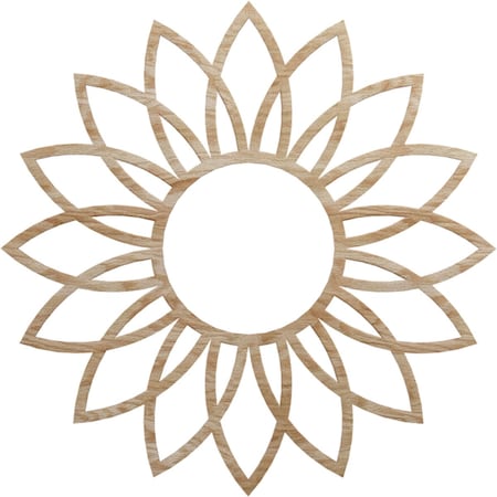 Ekena Millwork Daisy Wood Fretwork Pierced Ceiling Medallion, Red Oak, 26"OD x 9"ID x 1/4"T CMWP26X26X0250DARO